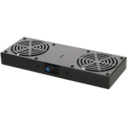 Ds-It Ventilator mit Thermostat, Serverschrank Zubehör, Schwarz