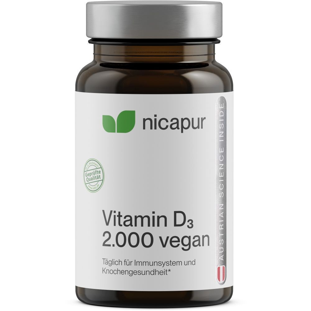 Nicapur Vitamin D3 2000 vegan Kapseln 60 St