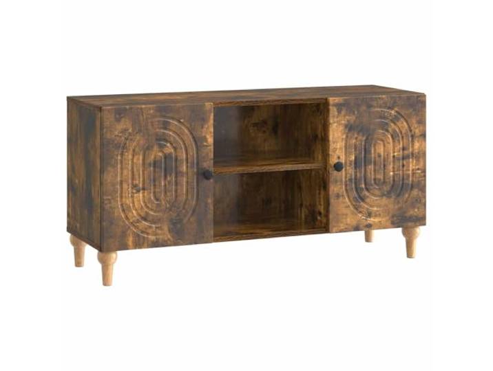 Makastle TV-Schrank Geräucherte Eiche 102x34,5x50 cm Holzwerkstoff