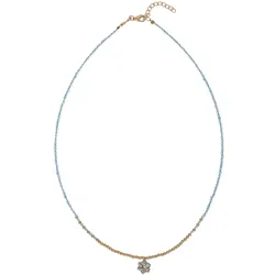 Alisia AL5098.01.073 Damen-Halskette Bloom Goldfarben/Hellblau