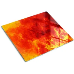 GLASPLATTE 60x52 cm Flamme