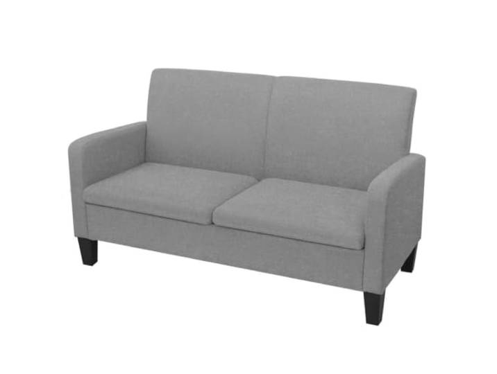 HEFZGDB Zweisitzer Sofa 135 x 65 x 76 cm Hellgrau Komfortables Wohnzimmer Sofa mit Kiefernholz Gestell und Hochwertigem Stoffbezug für Stabilität und Langlebigkeit Einfacher