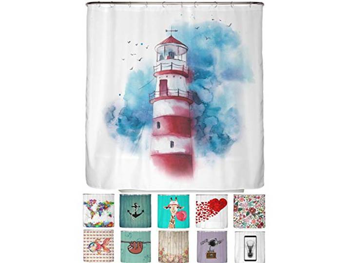 arteneur Douchegordijn Antischimmel 180x200cm Vuurtoren