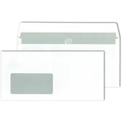 Briefhülle - C6/5 weiß haftklebend Innendruck 80 g/qm 500 Stück.