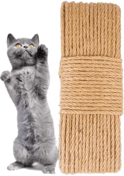 Inspire Picks Durable Twisted Jute Rope For DIY Cat Scratcher & Cat Tree Repair 4mm 10m