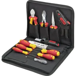 Elektriker Werkzeug-Set Wiha® 12-teilig, mit Werkzeugmappe