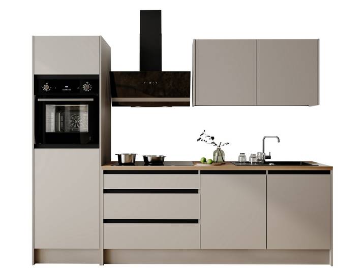 Yourkitchen Küchenblock Premium 273 TROJA, Kaschmir, Holznachbildung