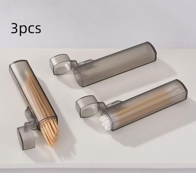 Inspire Daily Merch Compact Travel Toothpick Case, Portable Storage For Toothpicks On The Go 3pcs