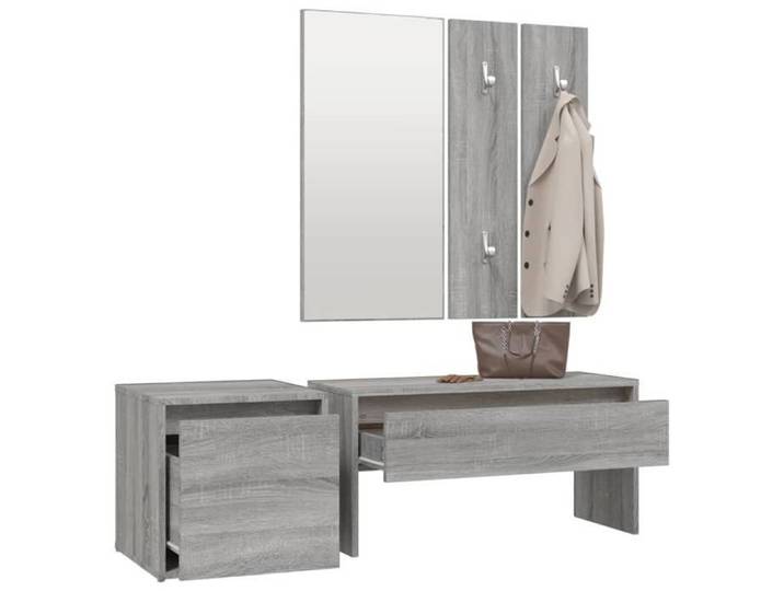 (Gris)Banc de couloir - Ensemble de meubles de couloir Sonoma gris Bois d'ingénierie - pour maison@FR298165