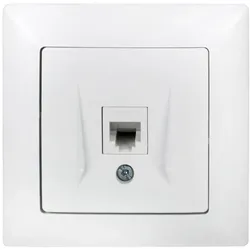 Günsan Visage 1-fach CAT3 Telefon Steckdose Weiss