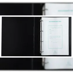 Exacompta 591E Ringbuch PVC mit Inhalt MOUV. DES TITRES - Schwarz