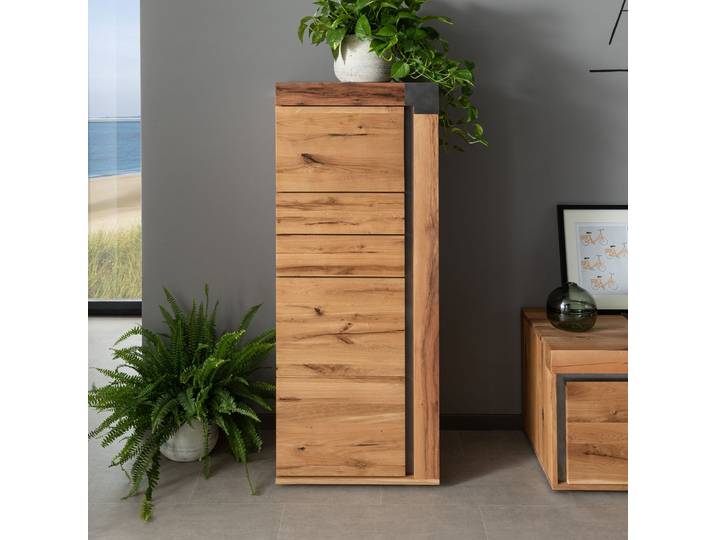 Highboard Wildeiche / Zerreiche 53x45x142 natur geölt NEW AMSTERDAM #06