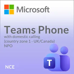 Microsoft Teams Phone with domestic calling (country zone 1 - UK/Canada) - NP...