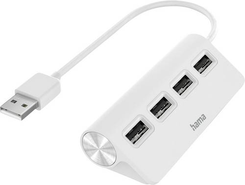 Hama 00200120 USB-Hub 4 Port USB-A USB 2.0 480MBit/s Weiß