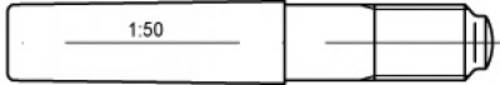 TOOLCRAFT TO-5437101 Kegelstift 12mm Stahl 5St.