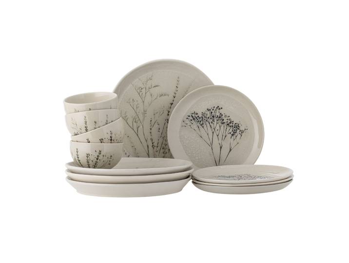 Bloomingville Serviesset Bea Set van 12 stuks - Naturel