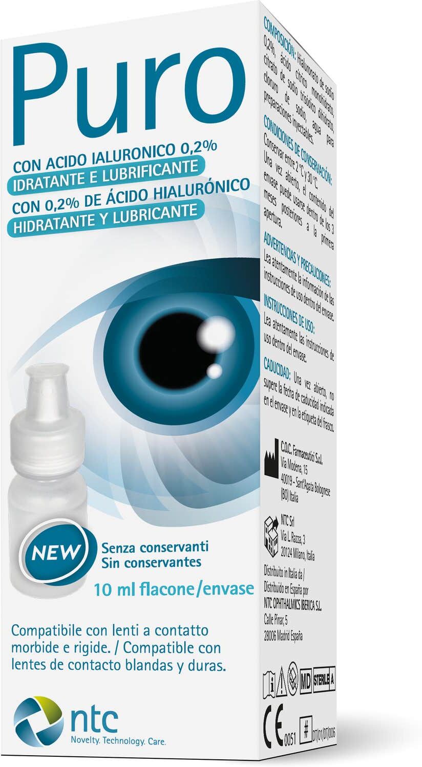 PURO New Solución Oftálmica 0,2% Hialuronato Sódico 10ml