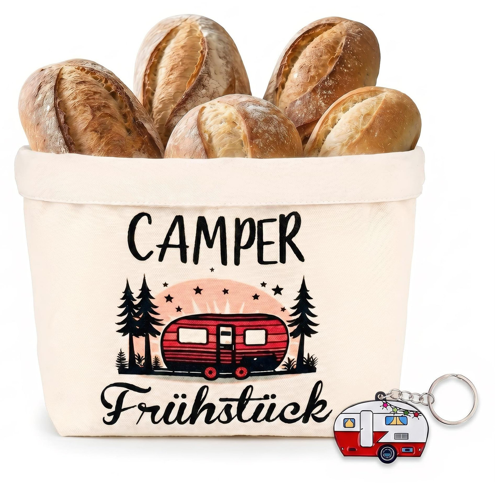 Dripio Campingdecoratieset met broodmand en sleutelhanger