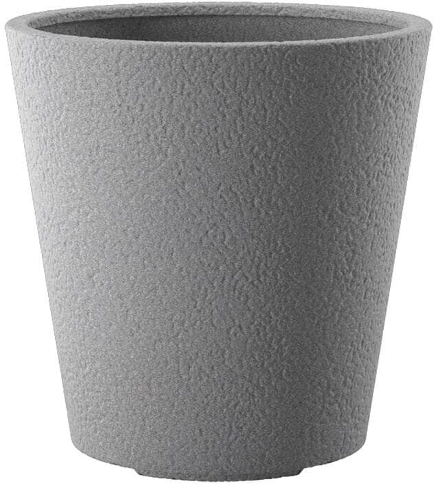 Pflanzkübel "Kent, 27 cm, Grau", grau, B:27cm H:27cm T:27cm Ø:27cm, Fiberglas, Pflanzgefässe, Pflanzkübel grau B/H/T: 27cm x 27cm x 27cm