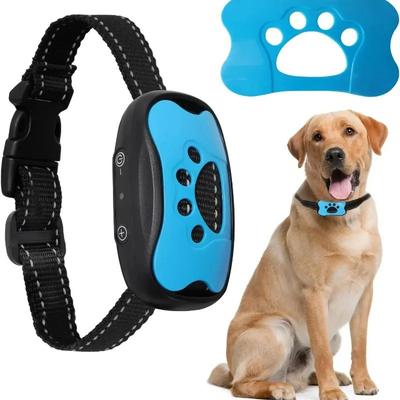 Inspired Living QuietPaw Rechargeable Anti Bark Collar For Dogs With Ultrasonic And Vibration Training orange