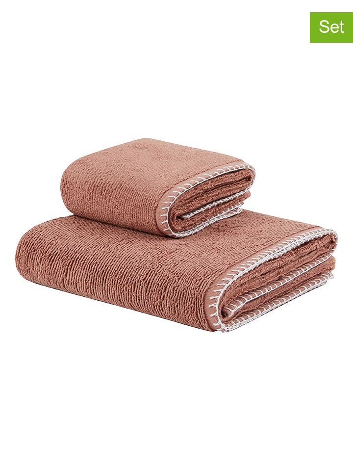 Lanerossi 2tlg. Frottierwaren-Set ''Coppia'' in Rosa - onesize