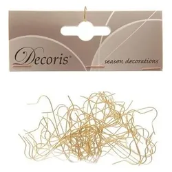 Decoris, Christbaumschmuck, Kugelaufhänger 50 Stück 3,5cm gold (50x)