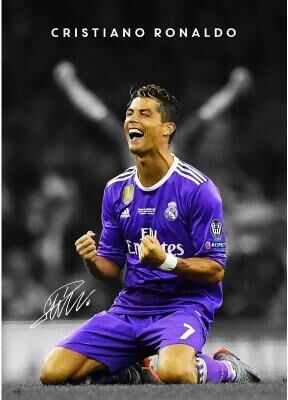 Inspire Essentials Modern Soccer Player Canvas Wall Art Football Poster Print 4 7.87 11.81 Inches