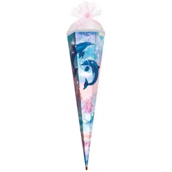 Roth, Schultüte, Schultte "Delfine", eckig, 850 mm, mit Effekt (85 cm, 1x)