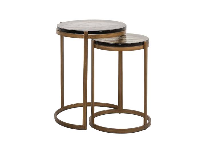 Design Beistelltisch Set „Cleo“ (2 Stück) Gold Richmond Interiors