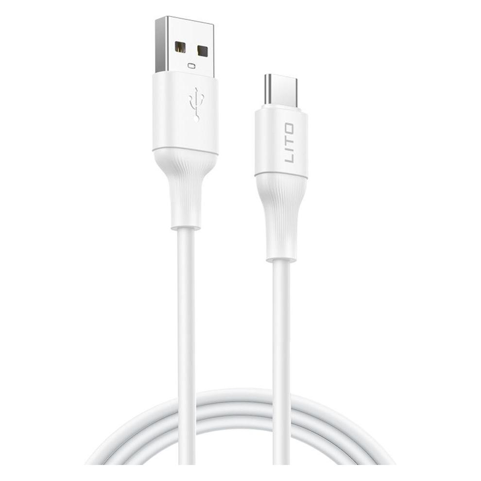 Lito - Data Cable (LD06T) - USB to Type-C, PVC, 1m - White (1 m) (56361851)