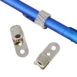 100 SPRINTIS Stifthalter Wand 32 x 13 mm silber, Metall, 100 Stück, flexible Stiftschlaufe mit Öse, geeignet als Bleistifthalter oder andere Stifte