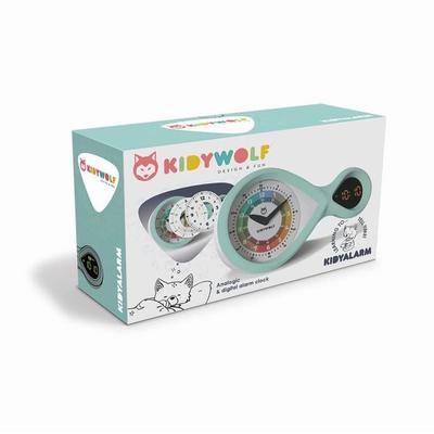 KIDYWOLF - Analoger & digitaler Wecker türkis