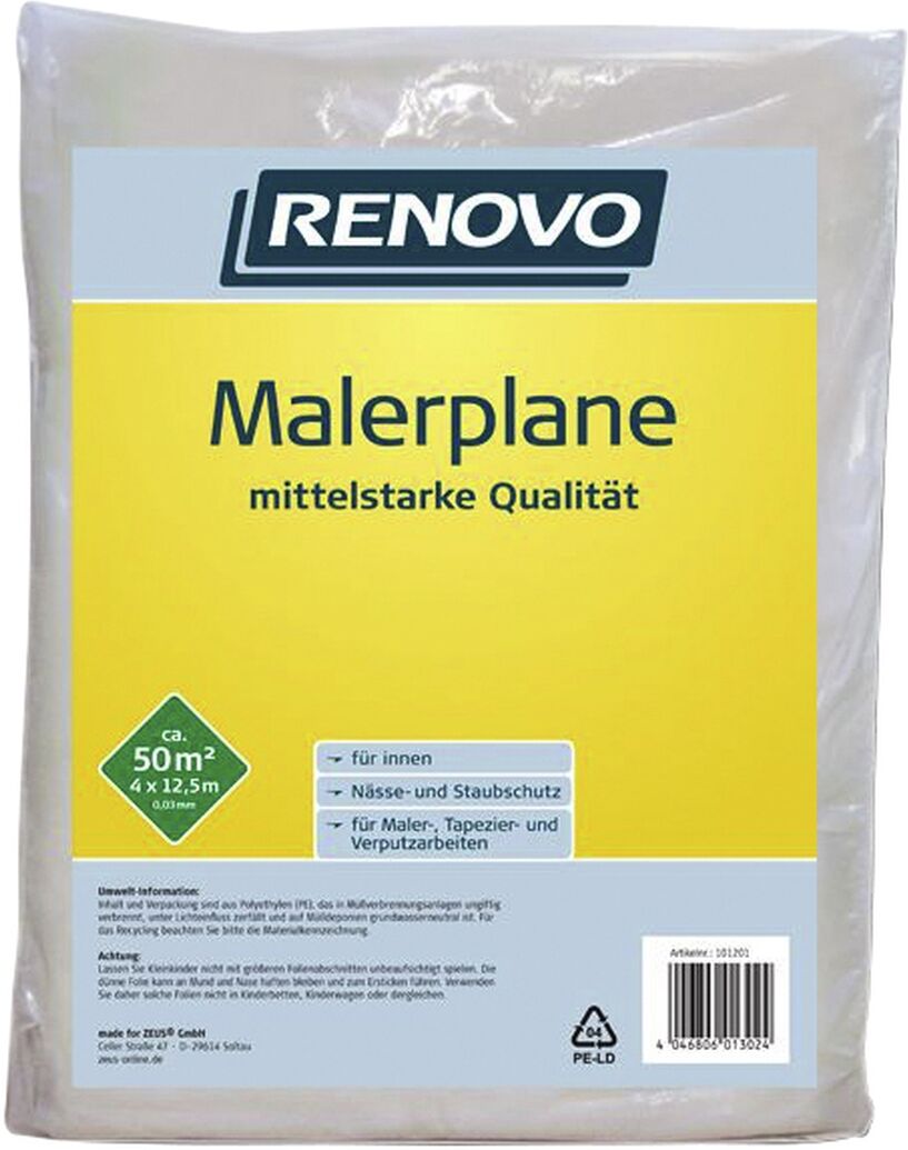 RENOVO Malerplane, 12,5 x 4 m x 30 µm