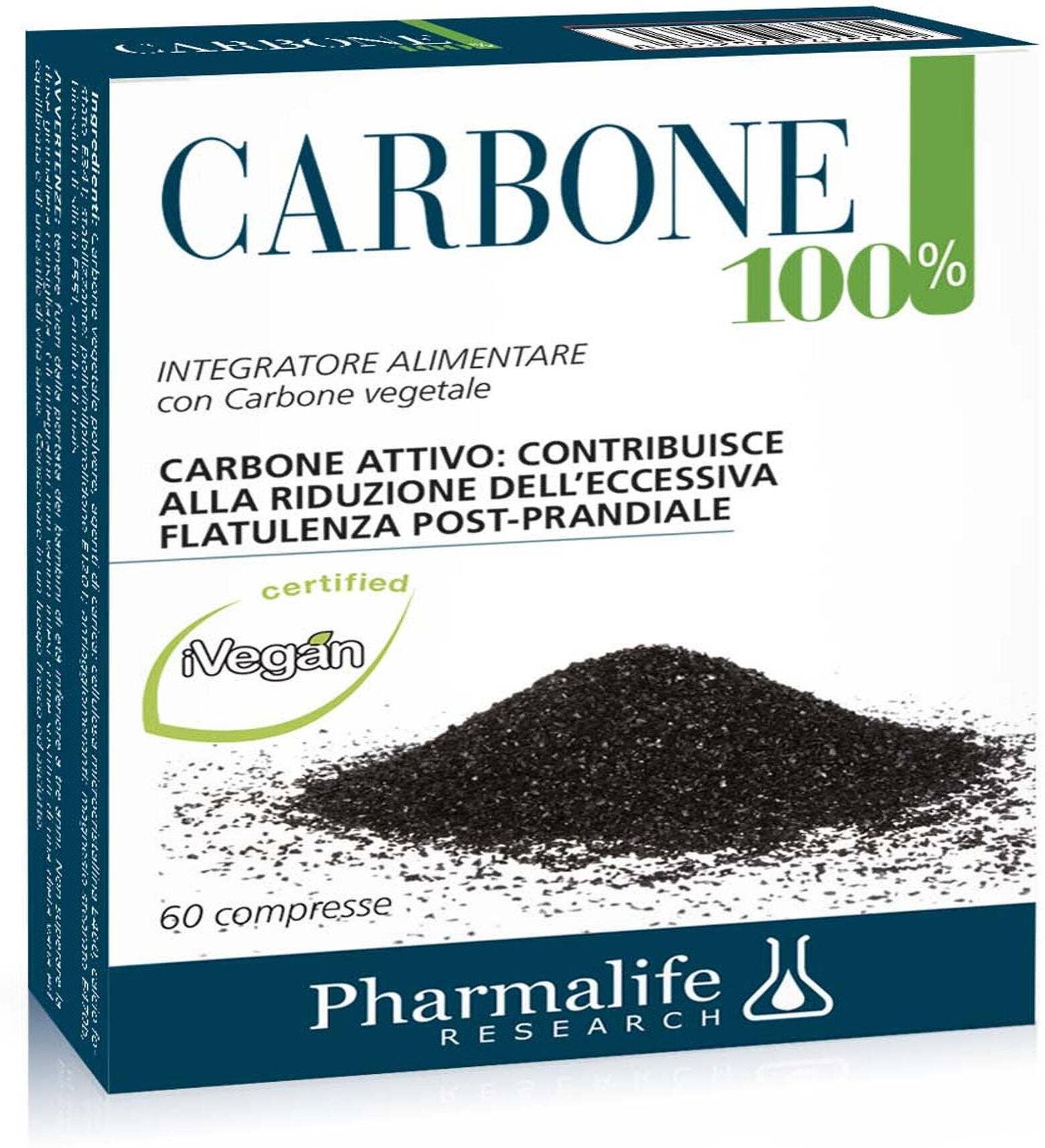 PHARMALIFE Carbone 100% 60 Compresse 