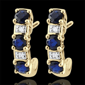 Edenly Creolen Clarisse - Saphir und Gelbgold