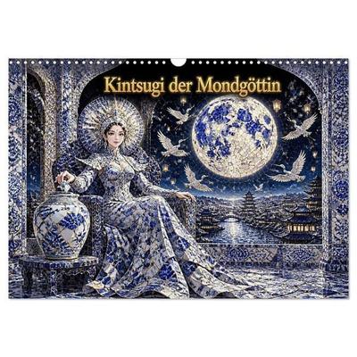 Kintsugi der Mondgöttin (Wandkalender 2027 DIN A3 quer), CALVENDO Monatskalender
