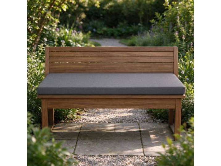 Bankkissen Bankpolster mit Rutschfester Unterseite 130x160cm Dunkelgrau Waschbar Sitzauflage Banks, Eckbank Auflagen 5 Cm Dick, Waschbar & Rutschfest, Weich Gepolstert, Für Haus Und Garten