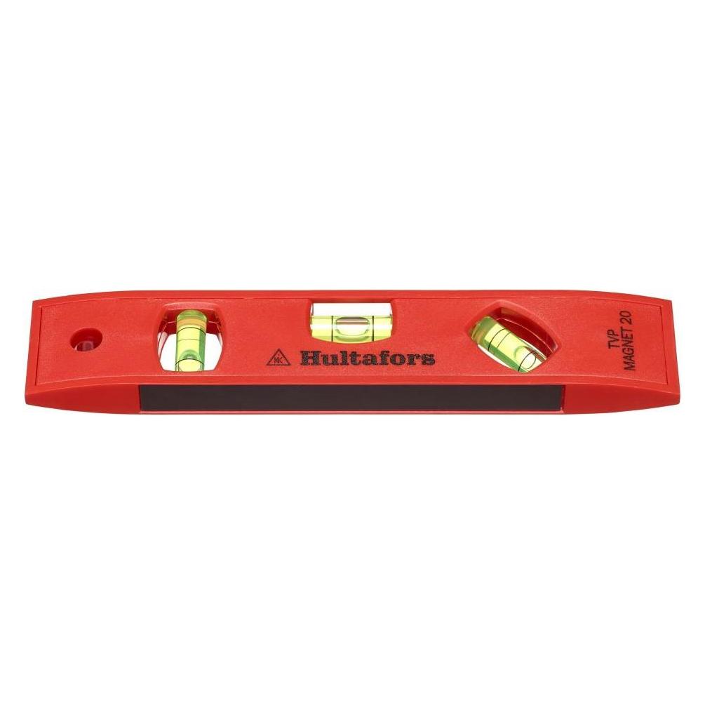 Hultafors Magnetische Wasserwaage 200 mm - mit 3 Libellen, TVP Magnet 20, 401853 (20 cm) (401853)
