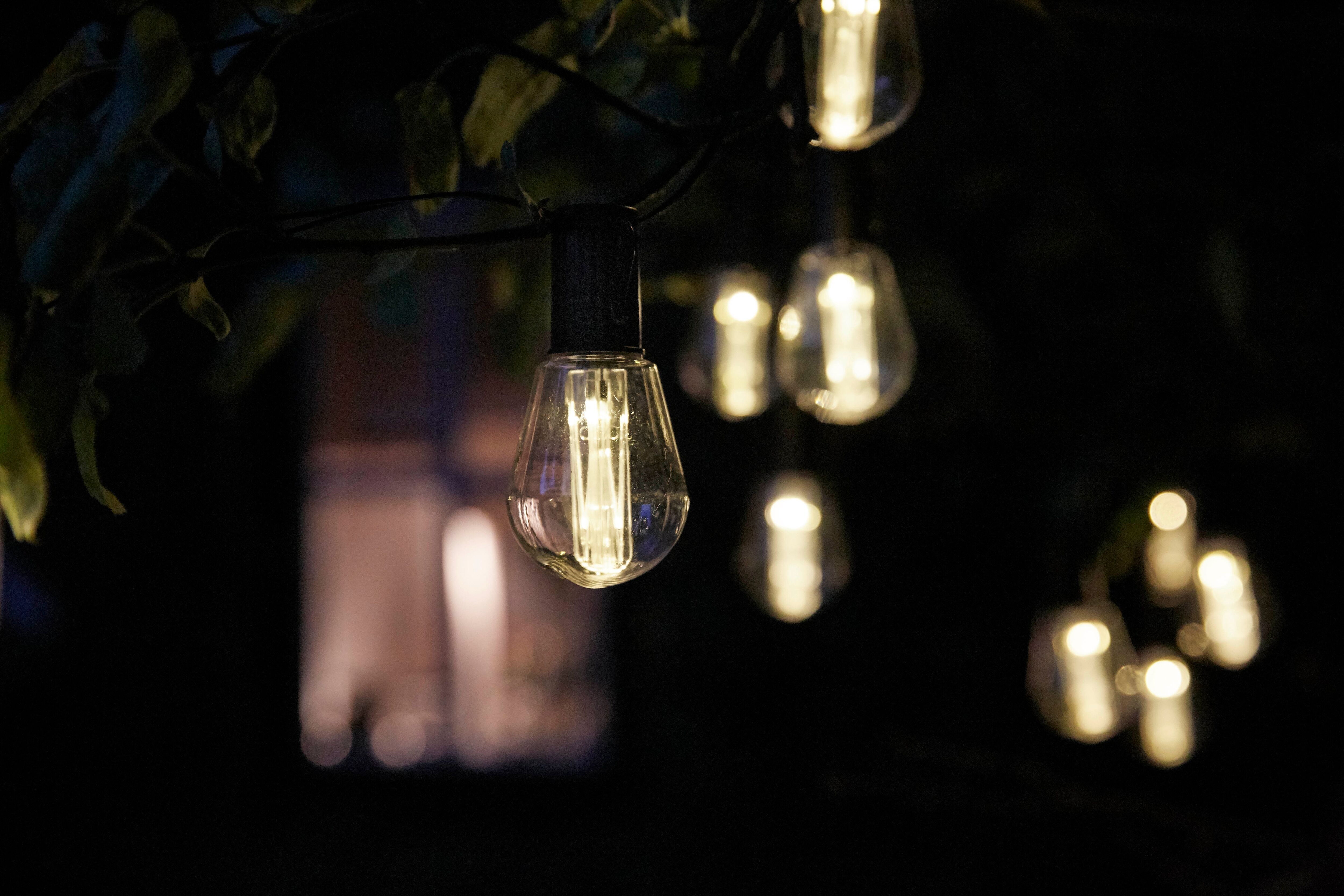 LUXFORM LED-Lichterkette "Luxform Solar Alicante", transparent, Flammen 1 Stk., Gesamtlänge 3,5m, Lichterketten, LED-Lichterkette, Solarenergie, IP44, LED-Lichterkette