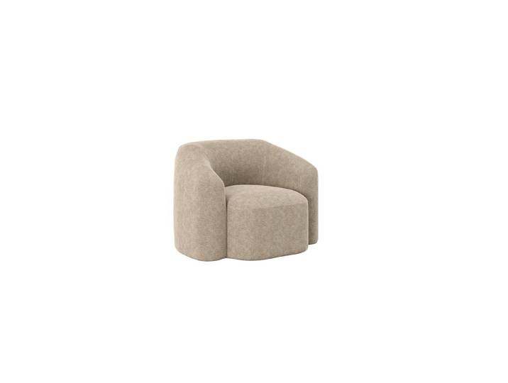 skølm Relaxsessel Gjöll aus Teddy-Bouclé mit Armlehnen (beige), gepolsterter Fernsehsessel, vakuumverpackt, gepolstert, ohne Aufbau