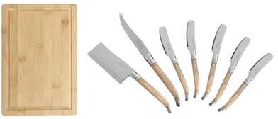 French Home Connoisseur 8-Piece Laguiole Cheese Knife, Spreader and Board Set