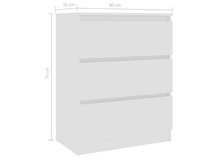 Buffet bas - VINGVO - Blanc - 3 tiroirs - 60x35x76 cm