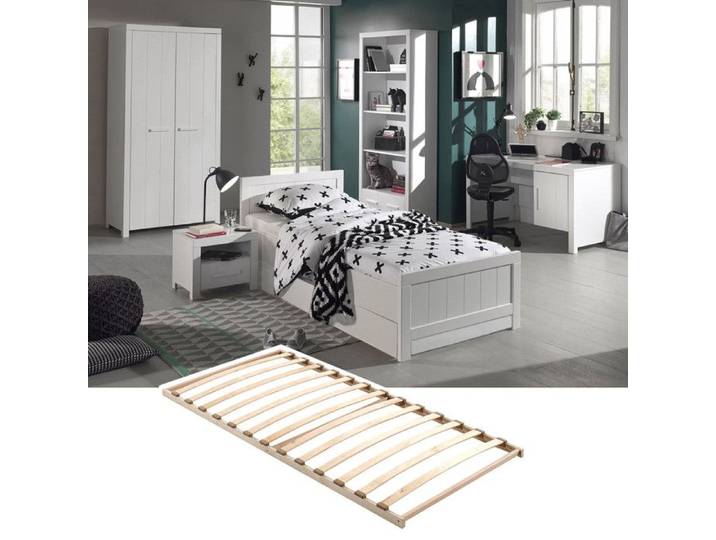 GASTON - Chambre 90x200cm + Sommier + Armoire 2P + Pack Bureau