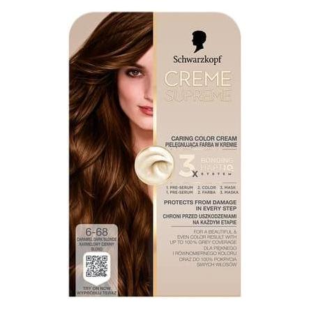 Garnier Schwarzkopf Creme Supreme Hair Color Shade 668 Light Caramel Brown (Hellbraun) (64423709)