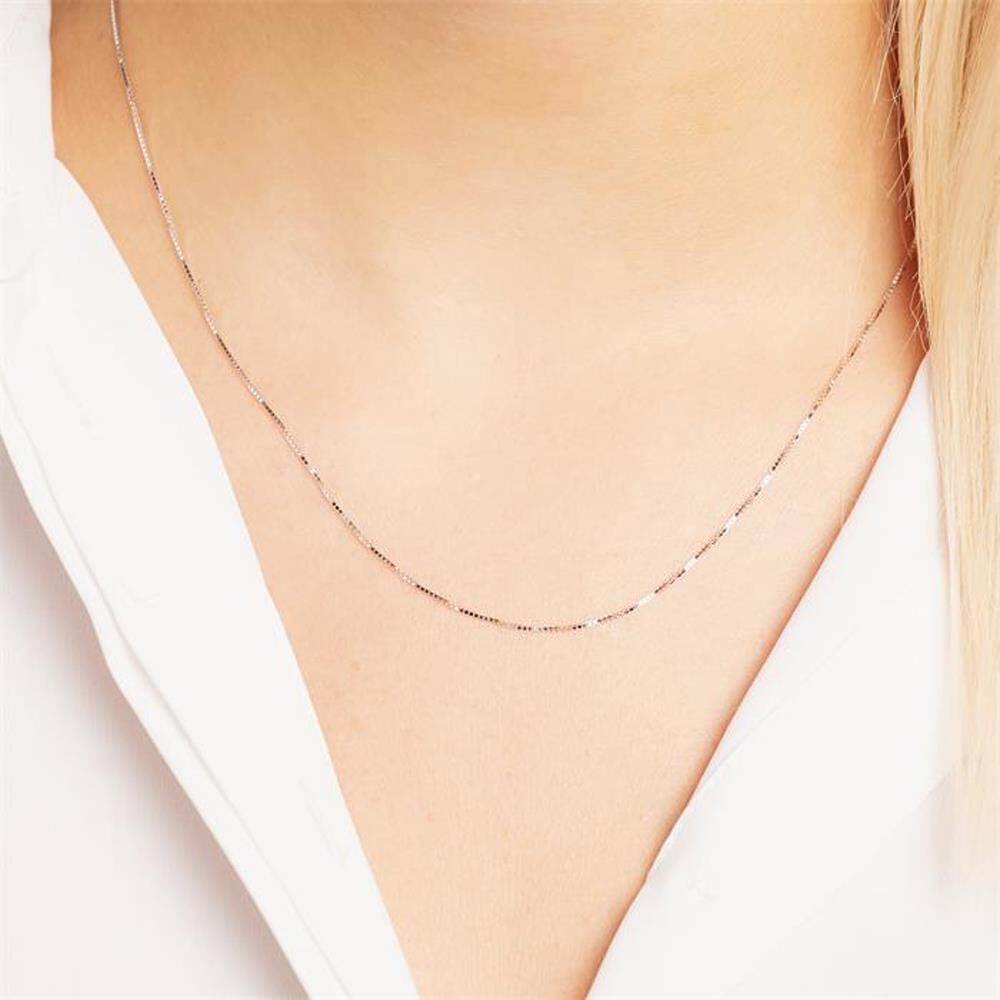 Unique Kette im Venezianerstil 375er Weißgold silber