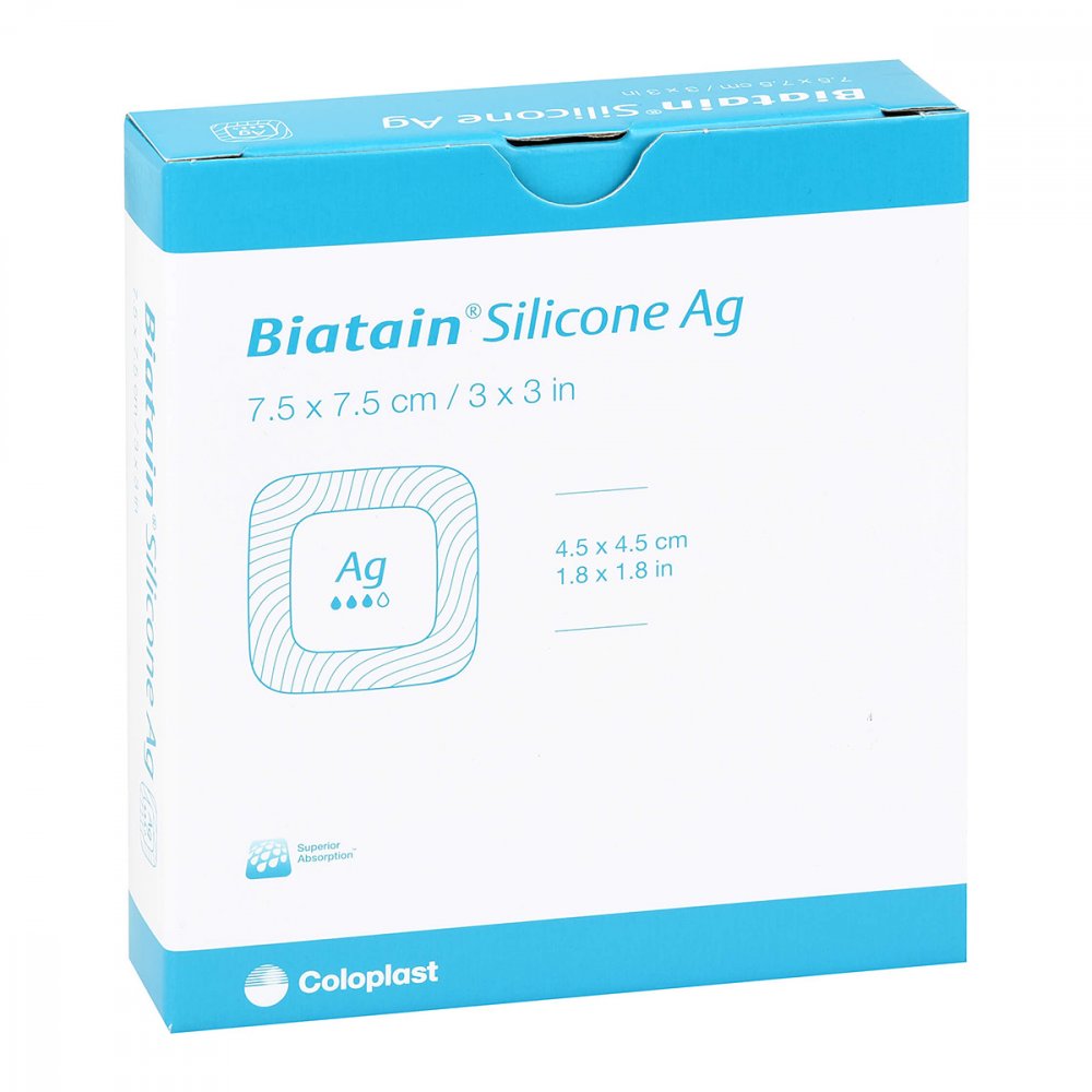 B2B Medical GmbH Biatain Silicone Ag Schaumverband 7,5x7,5 cm 11560475