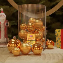 Mojawo 30tlg. Christbaumkugeln / Weihnachtskugeln gold Ø 4/5/6/7cm