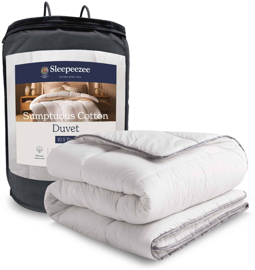 Sleepeezee Sumptuous Cotton 10.5 Tog Duvet White Single