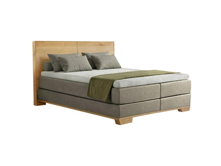 Valnatura Boxspringbett, Zirbelkieferfarben, Braun, Holz, Zirbe,Zirbe,Zirbe, massiv,massiv,massiv, H3 + H4, 180x200 cm, in verschiedenen Holzarten erhältlich, Stoffauswahl, Topper durchgehend, In verschiedenen Grössen erhältlich, Matratze in verschiedenen Härtegraden erhältlich, Kopfteilauswahl, Matratze geteilt, Schlafzimmer, Bett, Doppelbetten