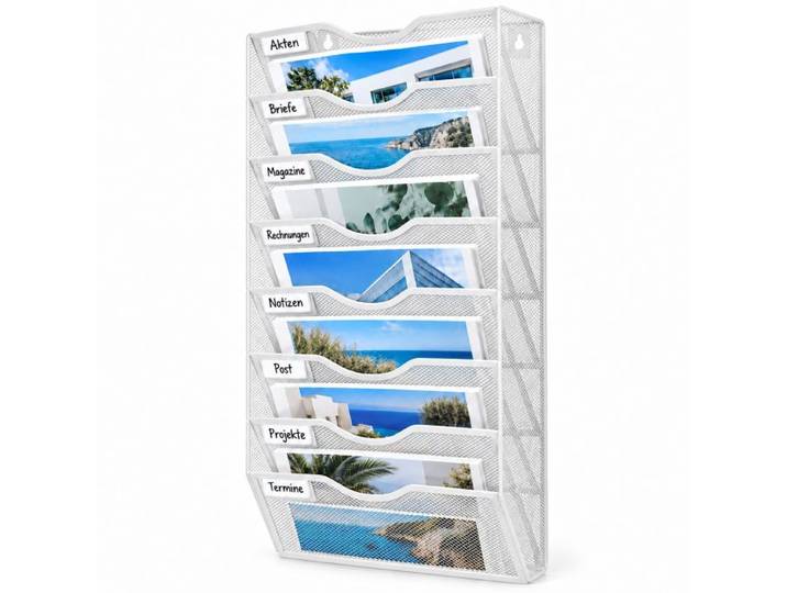 Relaxdays Zeitschriftenhalter Metall Wandmontage